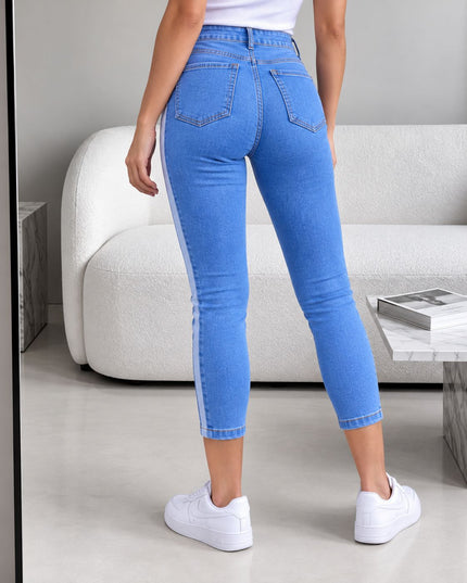 Pantalón Wash Side  - Celeste