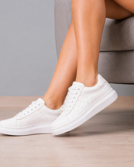 Zapatillas Urbanas Mujer Pinasco - Blanco Serpiente