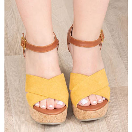 Sandalias Mujer Posnan - Mostaza