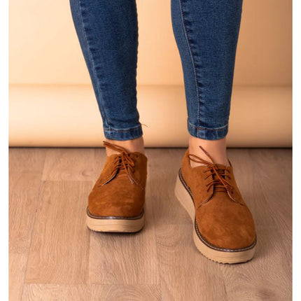 Mocasines Mujer Recife 3.0 - Camel Gamuza