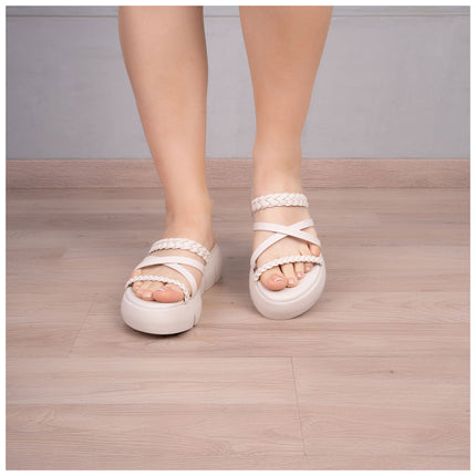Sandalias Casuales Mujer Abuya - Beige