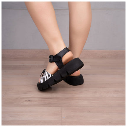 Sandalias Casuales Mujer Acra - Negro