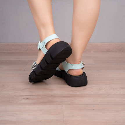 Sandalias Casuales Mujer Acra - Verde Agua