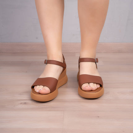 Sandalias Casuales Mujer Liberia - Camel