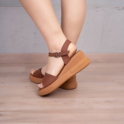 Sandalias Casuales Mujer Liberia - Camel