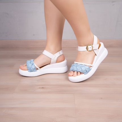 Sandalias Casuales Mujer Lome - Celeste