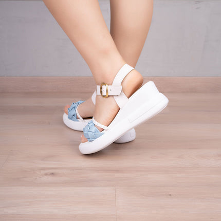 Sandalias Casuales Mujer Lome - Celeste