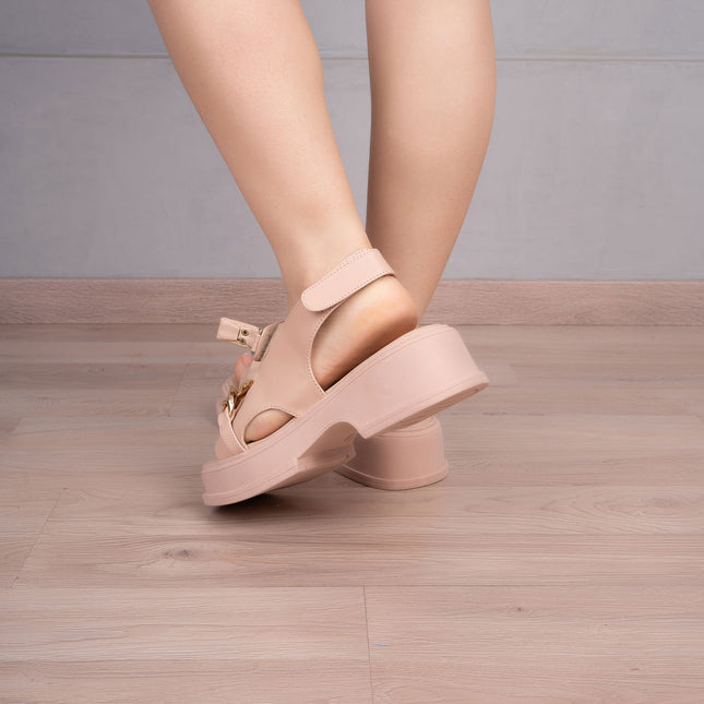 Sandalias Casuales Mujer Monrovia - Nude