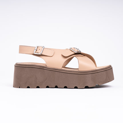 Sandalias Casuales Mujer Alesio - Beige