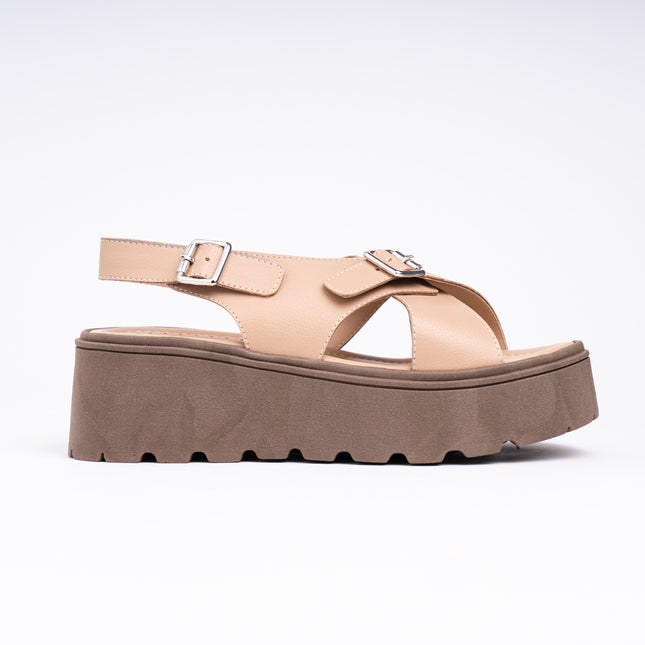 Sandalias Casuales Mujer Alesio - Beige