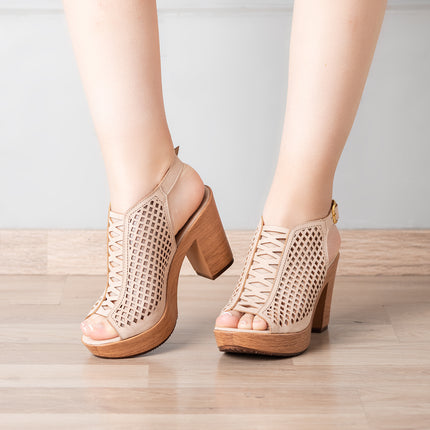Sandalias Casuales Mujer Argoni - Nude