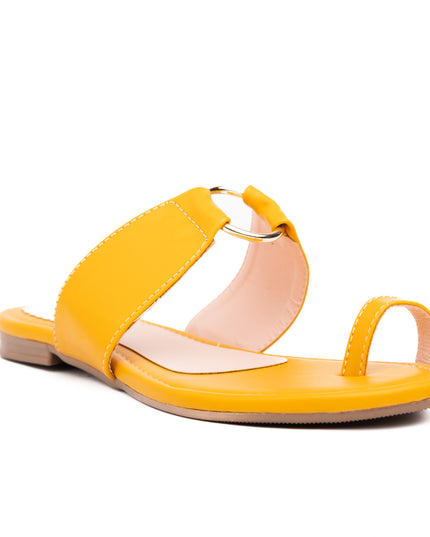 Sandalias Casuales Mujer Aro - Amarillo