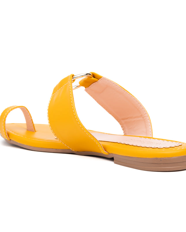 Sandalias Casuales Mujer Aro - Amarillo