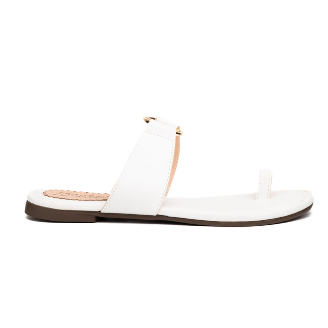 Sandalias Casuales Mujer Aro - Perla
