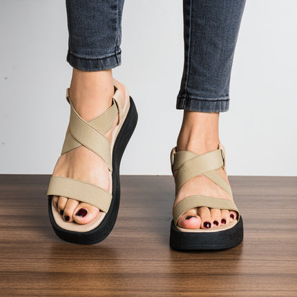 Sandalias Casuales Mujer Beauty - Beige
