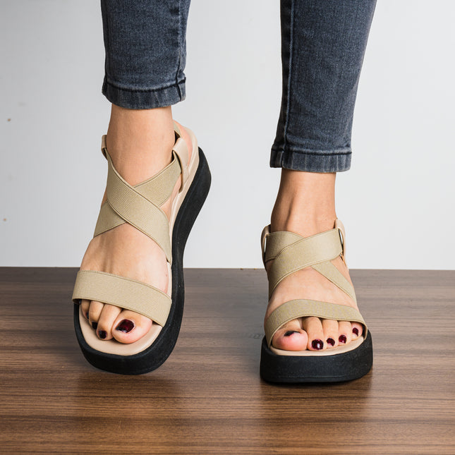 Sandalias Casuales Mujer Beauty - Beige