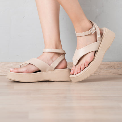 Sandalias Casuales Mujer Belvet - Beige