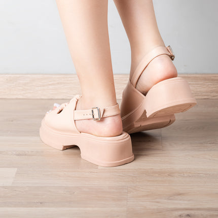 Sandalias Casuales Mujer Brakzon - Nude