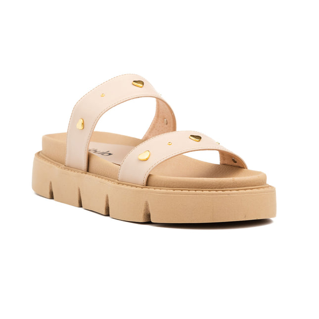 Sandalias Casuales Mujer Cuore - Beige