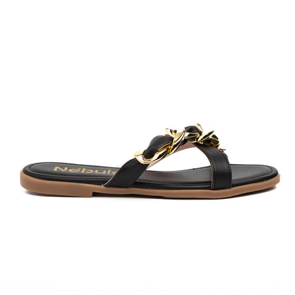 Sandalias Casuales Mujer Delmas - Negro