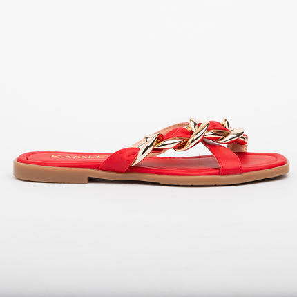 Sandalias Casuales Mujer Delmas - Rojo