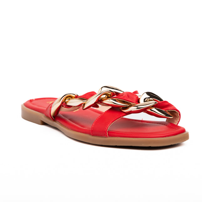 Sandalias Casuales Mujer Delmas - Rojo