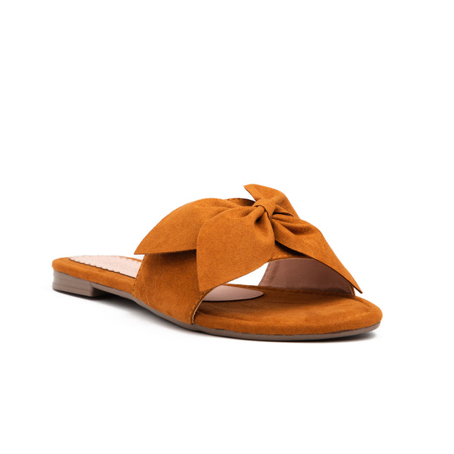 Sandalias Casuales Mujer Flor - Camel