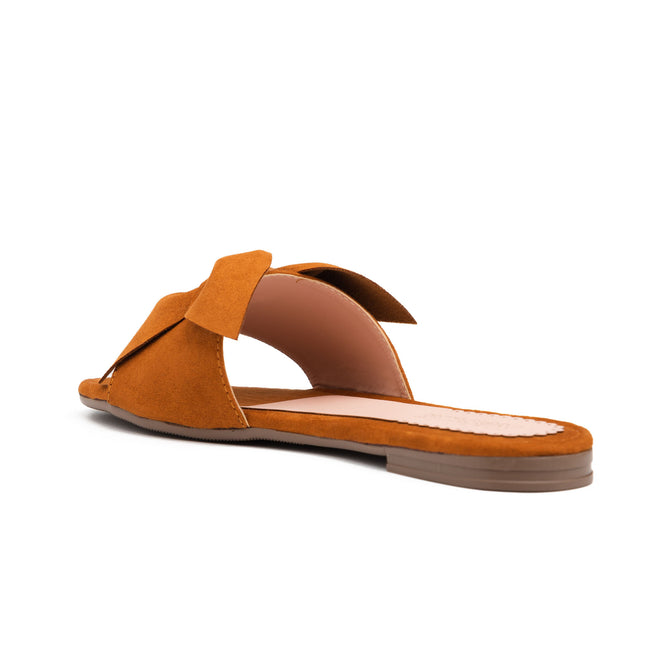 Sandalias Casuales Mujer Flor - Camel