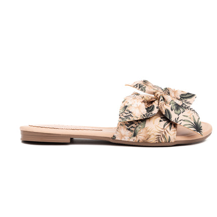 Sandalias Casuales Mujer Flor Floreado - Beige
