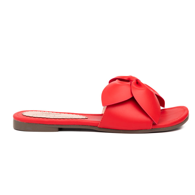 Sandalias Casuales Mujer Flor - Rojo