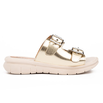 Sandalias Casuales Mujer Glitz - Dorado