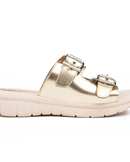 Sandalias Casuales Mujer Glitz - Dorado