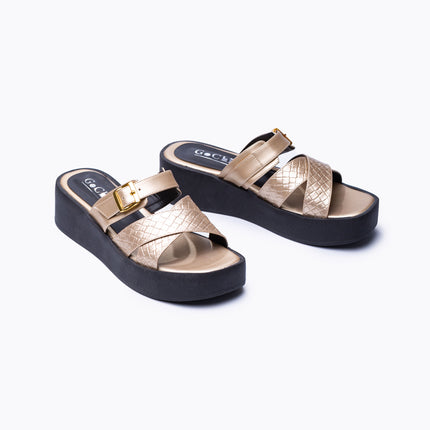Sandalias Casuales Mujer Kaduna - Dorado