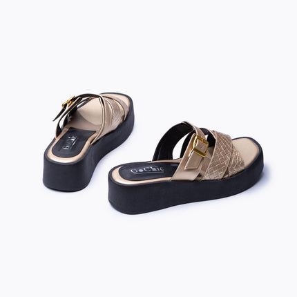 Sandalias Casuales Mujer Kaduna - Dorado