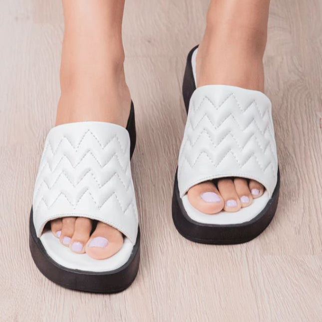 Sandalias Casuales Mujer Kardashian - Blanco