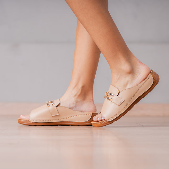 Sandalias Casuales Mujer Karker - Beige