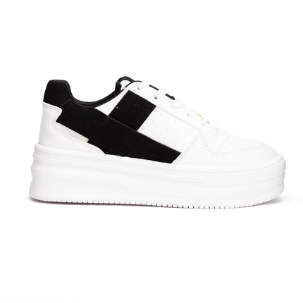 Zapatillas Urbanas Mujer Krabi - Blanco Con Negro