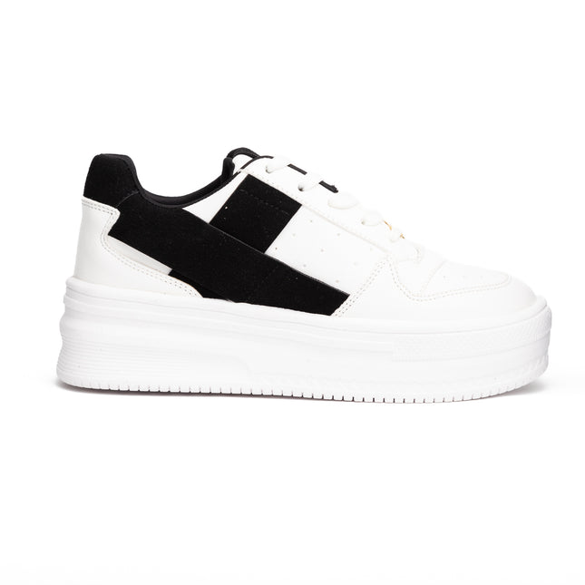 Zapatillas Urbanas Mujer Krabi - Blanco Con Negro