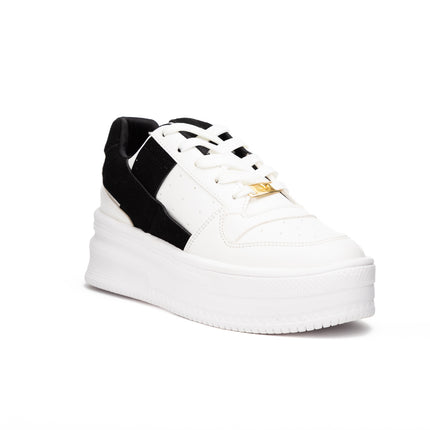 Zapatillas Urbanas Mujer Krabi - Blanco Con Negro