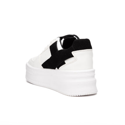 Zapatillas Urbanas Mujer Krabi - Blanco Con Negro