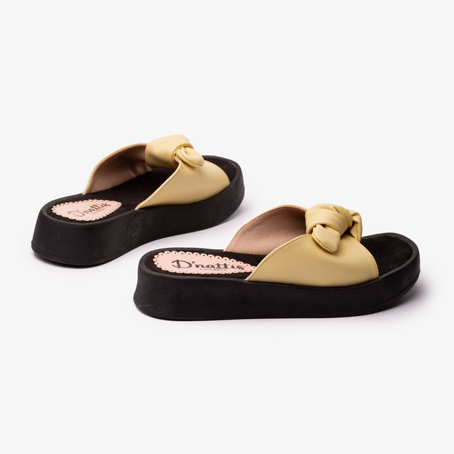 Sandalias Casuales Mujer Latina - Amarillo