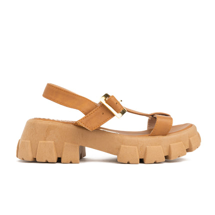 Sandalias Casuales Mujer Mesina - Camel