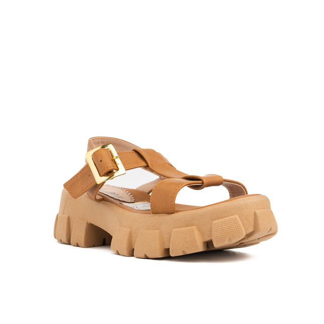 Sandalias Casuales Mujer Mesina - Camel
