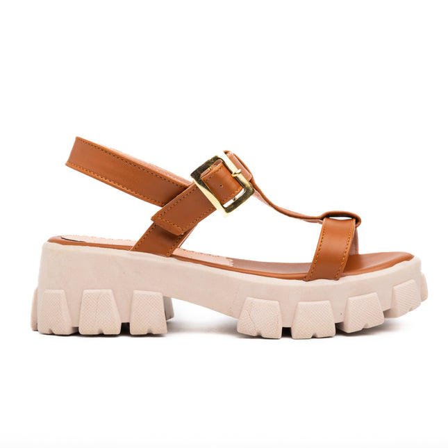 Sandalias Casuales Mujer Mesina - Camel 2