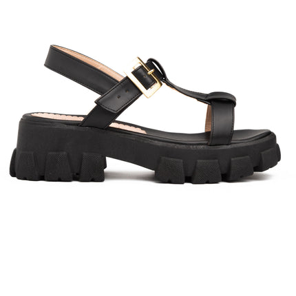Sandalias Casuales Mujer Mesina -Negro