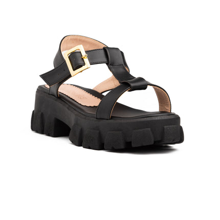 Sandalias Casuales Mujer Mesina -Negro
