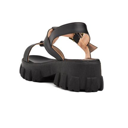 Sandalias Casuales Mujer Mesina -Negro
