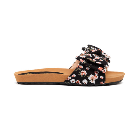 Sandalias Casuales Mujer Michi - Negro Floreado