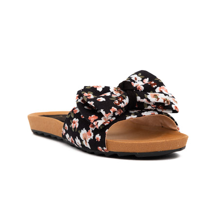 Sandalias Casuales Mujer Michi - Negro Floreado