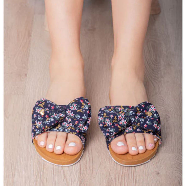 Sandalias Casuales Mujer Minna - Azul Floreado